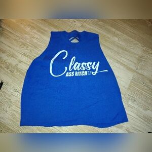 Blue Graphic Women's Top